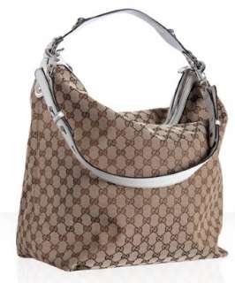 Gucci ivory GG canvas Icon Bit large hobo  