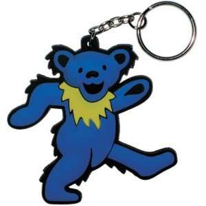  Grateful Dead Blue Dancing Bear Set of 2 Rubber Keychains 