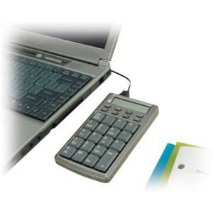  New 19KEY POCKET KEYPAD CALCULATORUSB GRAY SLIM NUMERI 