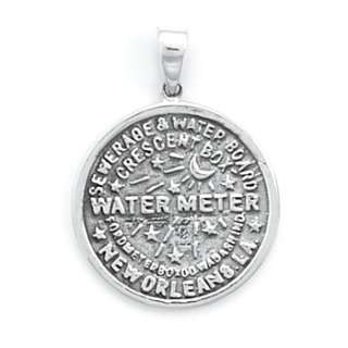 Sterling Silver New Orleans Water Meter Pendant  
