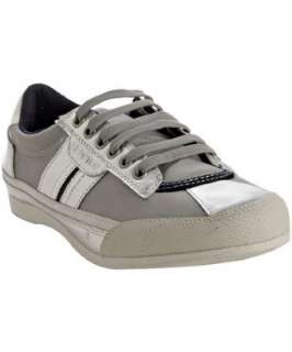 Kenneth Cole Reaction silver nylon canvas Speed Of Life sneakers 
