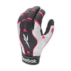 Reebok Lacrosse Womens 7K Glove (White/Pink, Large 
