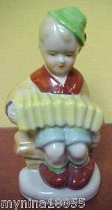 Vintage Occupied Japan Accordian Player Figurine  