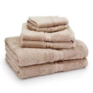  6 Piece Combed Cotton Towel Set in Twine