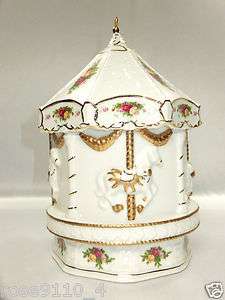 ROYAL ALBERT Old Country Roses Musicl Carousel COLLECTOR PIECE Royal 