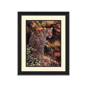  Gold Collection Leopards Gaze Counted Cross Stitch Kit 