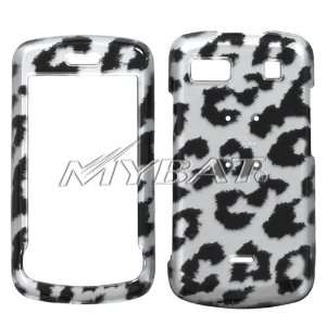 LG GR500 Xenon Black Leopard 2D Silver Skin Phone Protector Cover