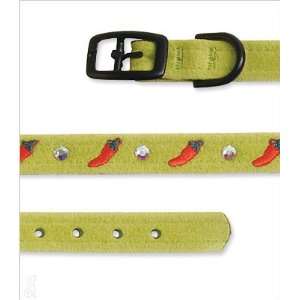   Collar Lime Green w/ Chili Peppers   XXS (6   8)
