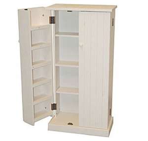   Pine Wood Kitchen Pantry 2 Door Kitchen Cabinet Storage Organizer Unit