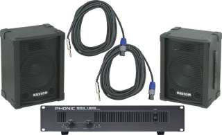 Kustom KPC10 Phonic MAX 1000 Speaker and Amp Package  