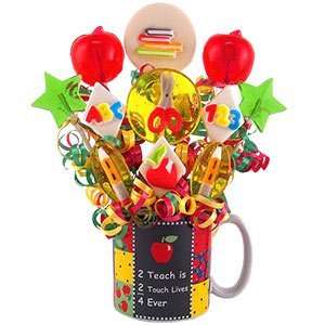 A+ Teachers Lollipop Candy Bouquet Grocery & Gourmet Food