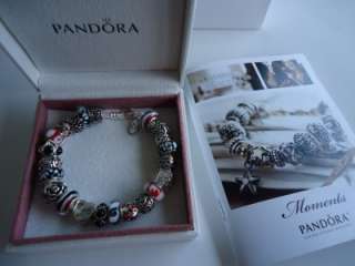 Authentic Sterling Silver Pandora Bracelet.Size 8.3.W/receipt Gift box 