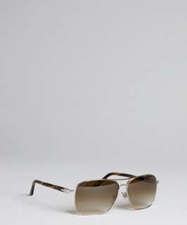 Persol silver metal turtle shell aviator sunglasses   up to 70 