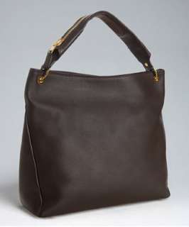 Tom Ford brown leather zipper strap hobo  