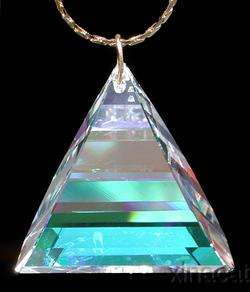   faceted Flame Swarovski Crystal Components Austrian crystal pendant