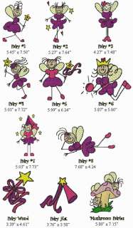 Stick Fairy Princess   Machine Embroidery Designs  