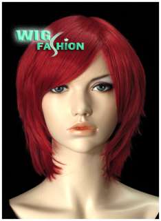 New Fashion Short 12 Dark Red Layered Hair Wig  