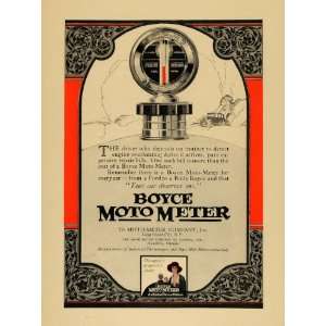 1924 Ad Boyce Moto Meter Engine Overheating Gauge NY 