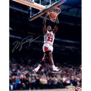 Signed Michael Jordan Picture   with Two Dunk Inscription 