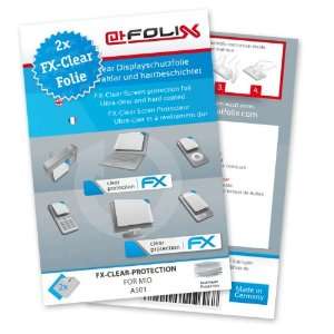  2 x atFoliX FX Clear Invisible screen protector for Mio A501 