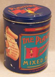 PLANTERS Pennant Brand MIXED NUTS TIN LIMITED EDITION Blue Vintage 