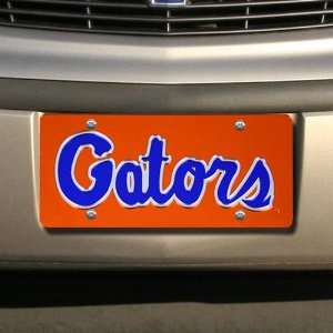  Florida Gators Orange Mirrored License Plate  Automotive