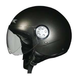  AFX FX 42 Pilot Soild Open Face Helmet Large  Metallic 