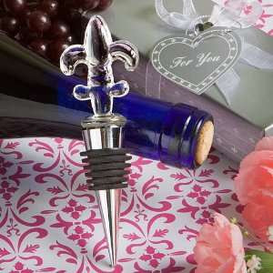 Wedding Favors Murano Glass Collection Fleur de Lis design wine bottle 