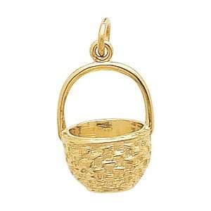  Rembrandt Charms Nantucket Basket Charm, Gold Plated 