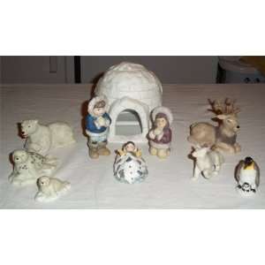   1994 Hollister 10 Pc. Eskimo Nativity Collection Set 