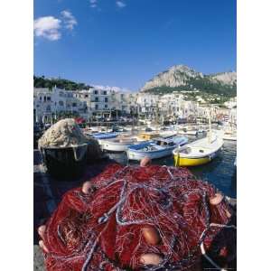  Fishing Boats and Nets in the Marina Grande Stretched 