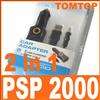 USB CABLE + CAR CHARGER ADAPTER FOR PSP 2000 US GA