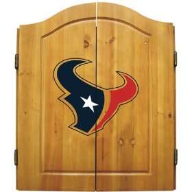    Houston Texans Dart Board Cabinet Set   NFL