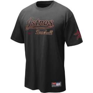  Nike Houston Astros Black 2011 MLB Practice T shirt 