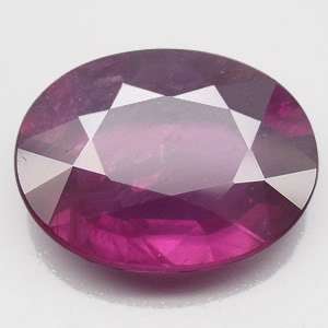   UNTREATED NATURAL 2.79 ct. Oval purple Pink Sapphire Africa Madagascar