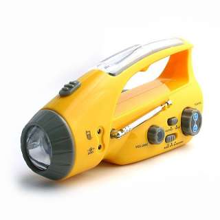Solar Wind Up LED Torch FM Radio & Mobile Phone Charger  