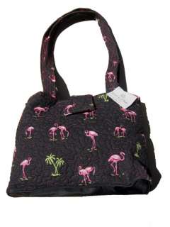 NEW Donna Sharp Flamingo Lori Tote Quilted Handbag  