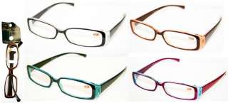 Black Blue Stylish Reading Glasses 2.00 Eyeglasses NEW  