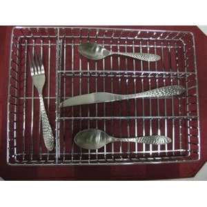   Chromed Steel Cutlery Tray, 4 Organizer Compartments