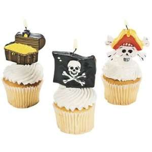  Pirate Shaped Cake Topper Candles   Party Decorations 