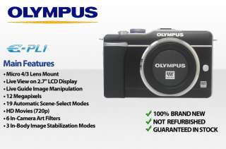   Olympus E PL1 Pen Camera & 14 42 Lens EPL1   Black 846431030007  