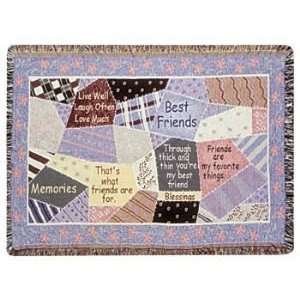    TAPESTRY THROW SIMPLY HOME FRIENDS PATCHWORK