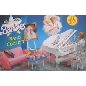  Super Star BARBIE PIANO CONCERT 25 Piece Playset w Baby Grand Piano 