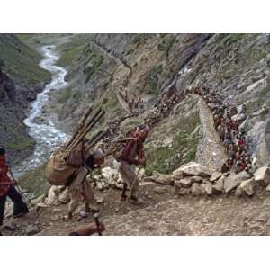  Trail Crowded with Hindu Pilgrims En Route to the Amarnath 