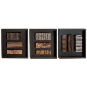  Contemporary Wood Plaques (Set of 3)