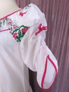   HAWAII VINTAGE DRESS~S/M~MAMO HOWELL SHIRRED VALANCE SKIRT  