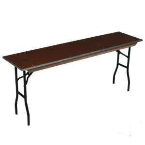   24 X 60 Steel Edge Stained Plywood Folding Table