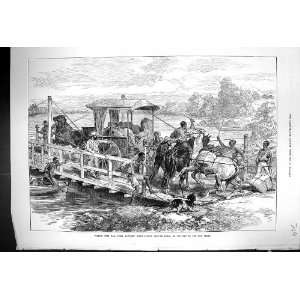  1874 Pontoon Bridge Vaal River Klipdrift Africa Diamond 