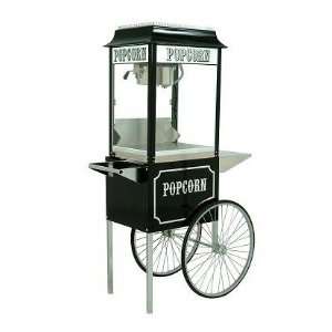    1911 8oz Black Chrome Popcorn Popper and Cart