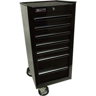 Homak 17in Pro Series 7 Drawer Side Cabinet  Black, # BK08041071 